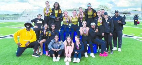 For the second year in a row, the Sealy girls’ track and field team captured the Area meet team title. COURTESY PHOTOS