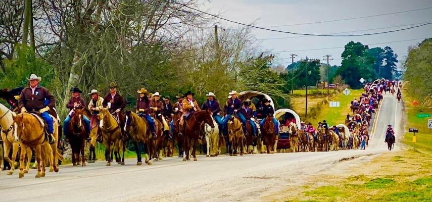 More than 1,000 riders participated in this year’s Salt Grass Trail Ride that stretches from Cat Spring to downtown Houston. JESSICA GORDON