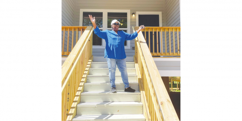New house, new views. Doris Jones was given the keys to her newly constructed home Wednesday, Aug. 11, after her previous home in Wallis was twice damaged by floods and again in February during Winter Storm Uri. HANS LAMMEMAN