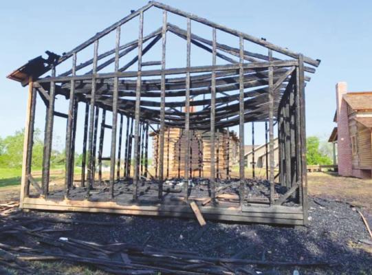Sealy Fire Department and San Felipe-Frydek and Pattison Volunteer Fire Departments battled the April 9 blaze at the San Felipe de Austin State Historic Site and kept the fire to the courthouse building alone.
