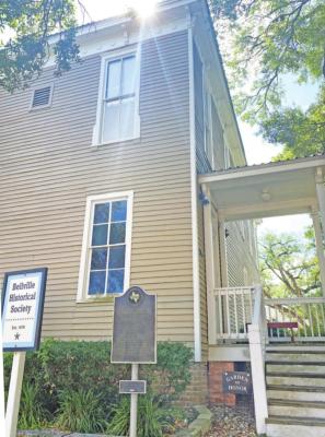 LEFT: The Bellville Historical Society is in the process of selling the historic building that has been its “home,” but they will still continue to be able to hold their meetings there.