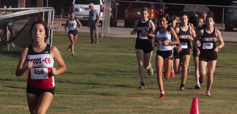 Brazos’ Rubi Garcia finished in second place at the district cross country meet. The meet was hosted by Brazos High School. PHOTOS BY JIMMY GALVAN
