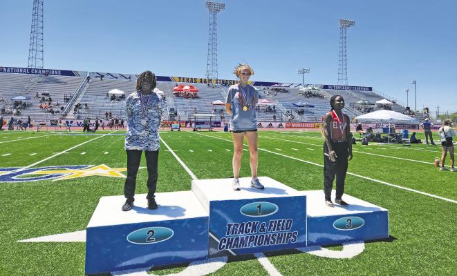 Sealy’s Taniah Coleman placed second in the girls’ long jump at the regional track meet last week. CONTRIBUTED PHOTOS