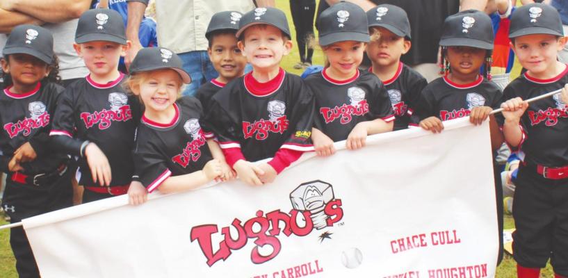 Registration is open for the Greater Sealy Little League season that will celebrate Opening Day on March 21. Visit GreaterSealyLittleLeague.com for more information and to register. Pictured are the Lugnuts celebrating the 2019 Opening Day at B&PW Park. Cole McNanna