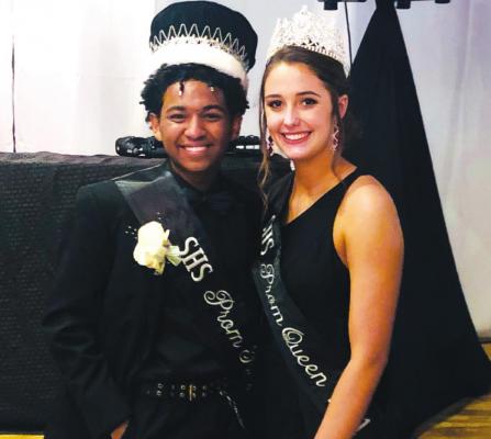 RJ Wigfall and Ally Dickens were crowned as Sealy High School Prom King and Queen at last Saturday’s event. COURTESY PHOTO