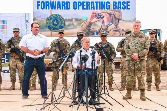 Texas Governor Greg Abbott announces that Texas is building a Forward Operating Base in the Del Rio sector to house Texas National Guard soldiers who are responding to the border crisis.