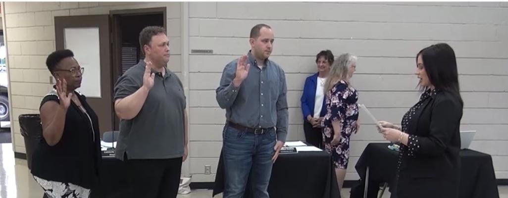 Sealy City Councilmembers Yvonne Johnson, Edward Zapalac and Chris Noack were sworn into office during a special council meeting May 12 at the W. E. Community Hill Center. Johnson and Zapalac won races in the May 1 general election as new members and Noack won as an incumbent. AUSTIN COUNTY NEWS ONLINE