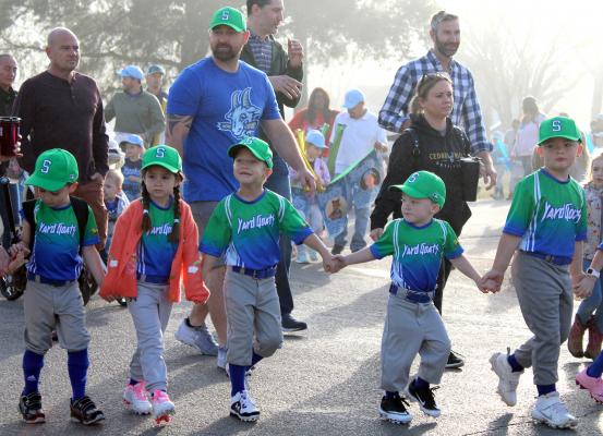 The Hartford Yard Goats were among the Greater Sealy Little League teams that participated in Opening Day festivities last Saturday, March 26, at B&PW Park. AMANDA LUKSHA