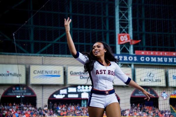 Ashley Byars reported feelings of excitement and nervousness while she incites energy into the Houston crowds during Astros’ games. Contributed photo