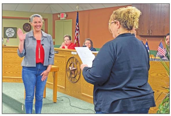 Joel Prado was sworn in as a new city council member in Wallis on May 18, after being chosen by voters as one of the three winners out of the five candidates running.