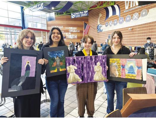 Sealy High School artists competed in the VASE competition last week. Gracie Hall, Xitlali Chavez, Madison Buchman and Noemi Trevino presented their art to a juror who then interviewed them about their project. Buchman brought home a medal for her work which earned the highest rating and advanced to the next round.