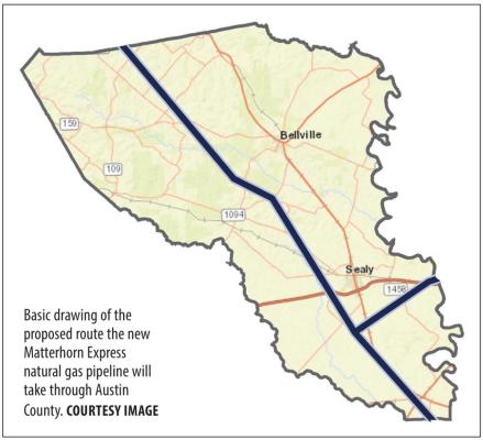Natural gas pipeline to run through county