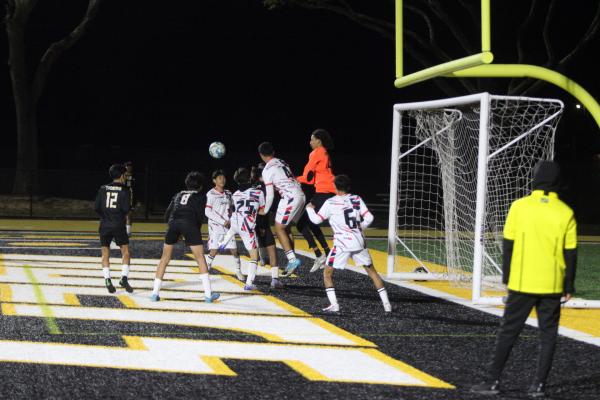 The Tigers whip in a corner causing havoc in the Wharton penalty box, almost resulting in a goal. PHOTOS BY ABENEZER YONAS