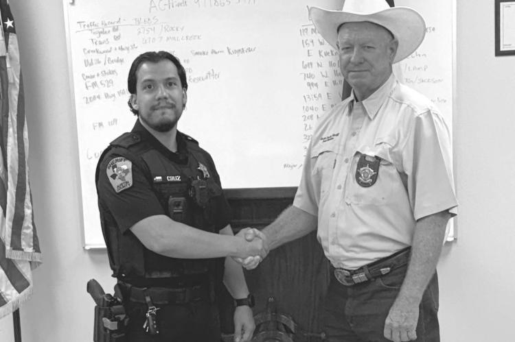 The Austin County Sheriff’s Office welcomed John Cruz as deputy. Cruz, who has been a deputy with the sheriff’s office in the past, has returned and coming from the Sealy Police Department, bringing seven years of experience to the agency.